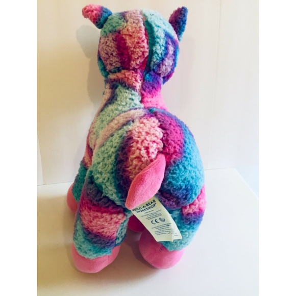 BAB  14” Plush Stuffed Lama Tie-Dyed, Rainbow Alpaca - Picture 4 of 7